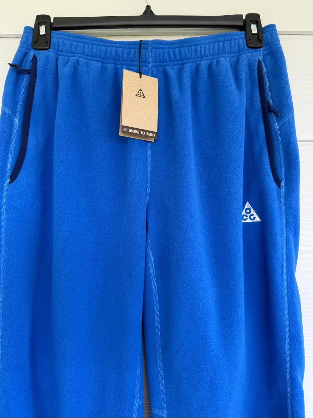 NWT Nike ACG Women’s Blue Fleece Jogger Pants Size M Therma Fit Trail Hiking